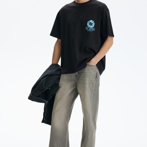 Camisetas Personalizadas para Hombre, Corte Regular, 100% Algodón, Estilo Hip Hop, Antiarrugas, Cuello Redondo, 320g, Impresión en Serigrafía, Manga Corta, Logotipo Personalizado - Product Image 3