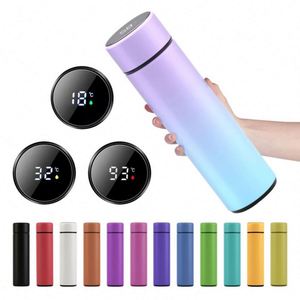 Meilleures ventes - Thermos à vide LED 500 ml avec affichage de la température, en acier inoxydable, bouteille d'eau intelligente - Product Image 2