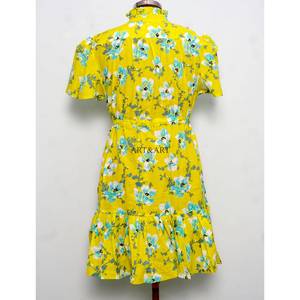 Robe mi-longue boutonnée à imprimé floral, écologique, pour femmes, tenue bohème décontractée d'été, tenue de plage, tenue de fête tendance - Product Image 6