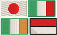 Patch brodé de drapeau national de qualité supérieure – Badge de drapeau national pour vestes, collection de patchs brodés de drapeaux du monde