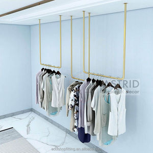 U-shaped <b>Shelf</b> Hanging Garment <b>Wall</b> Mounted Metal Display Rack for Wedding Dress Organization - Product Image 3