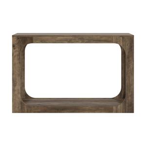 Console moderne en fer avec miroir, côtés découpés en forme ovale unique et étagère de rangement ouverte pour salon, entrée, hôtel - Product Image 1