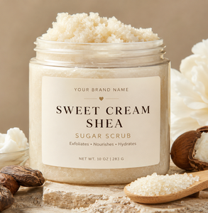 Sweet Cream Shea Sugar <b>Scrub</b> Gentle <b>Body</b> Exfoliator for Wholesale Hydrating, Smoothing & Polishing <b>Scrub</b> Wholesale Bulk Supplier - Product Image 1