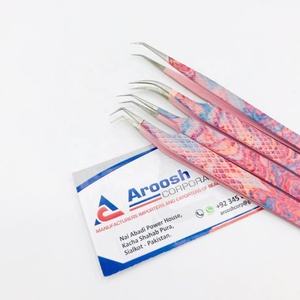 Pince à épiler en diamant de logo personnalisé professionnel de haute qualité Extension de cils en acier inoxydable revêtu de papier Volume durable - Product Image 6