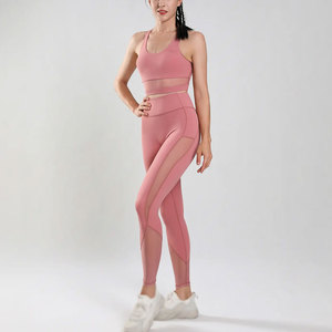 Solid Color And Solid Pattern Women 2-Piece <b>Yoga</b> <b>Set</b> Custom Printing Logo Gym Wear Women 2-Piece <b>Yoga</b> <b>Set</b> - Product Image 4