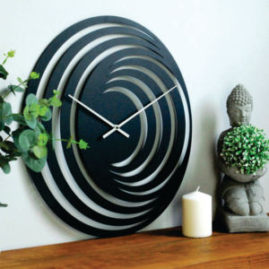 Horloge murale moderne 3D blanche abstraite en forme de nid, horloge murale ronde silencieuse en métal de luxe, design artistique pour le salon, décoration de la maison - Product Image 5