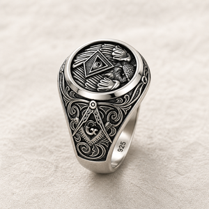 Anillo de Plata de Ley 925 con Ojo de Águila Oxidado Negro, Estilo Gótico - Product Image 2