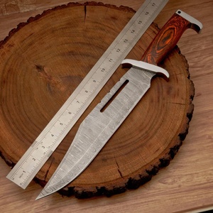 Cuchillo Bowie OEM personalizable directo de fábrica, hoja fija, para caza y desollado, de acero de Damasco y palisandro, para camping y actividades al aire libre, 3 años de garantía. - Product Image 6