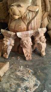 Sculpture murale Art Déco en bois sculpté à la main, motif lion, pour l'entrée, le couloir, la maison et l'hôtel - Product Image 2