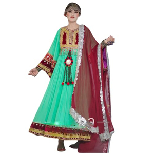 2026 Unique Styles Solid Color Afghani Tribal Dress Ethnic Clothing Tribal Afghan Dress Women Wholesale Price Afghan Kuchi Dress - Product Image 2