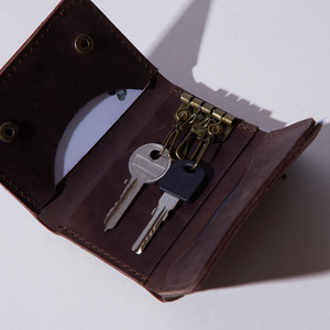 Premium Genuine leather key holder <b>wallets</b> purse featuring compact design and spacious interior storage for sale in low price - Product Image 2
