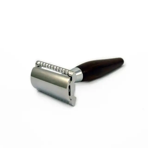 Maquinilla de Afeitar de Doble Hoja para Rostro, Acero Inoxidable, Acabado Cromado Espejo, Alta Calidad - Product Image 4