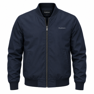 Chaqueta Bomber de Invierno para Hombre, con Logotipo Personalizado, Estilo Urbano, Impermeable, Resistente al Viento, Ecológica, Transpirable, Cuello Alto, Color Sólido - Product Image 2