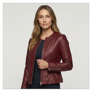 Custom Logo Fashion Women Outdoor Full Zipper Wear Casual <b>Sheep</b> <b>Skin</b> Windproof Fall Winter Clothing <b>Jacket</b> For Women Custom - Product Image 1