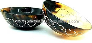 Cuenco de cuerno decorativo con borde de latón disponible en todos los tamaños Artesanía de cuerno indio Cuenco de cuerno decorativo para el hogar y la decoración - Product Image 5