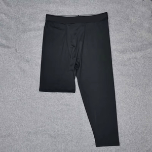 Pantalon Capri de Compression Homme Noir et Blanc, Taille Élastique, Séchage Rapide, Sportif, Fitness, Entraînement, Legging Léger en Spandex - Product Image 5