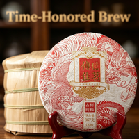 Thé Pu-erh Ripe de l'Arbre Ancien du Yunnan 357g – Thé Pu-erh Ripe Fermenté Premium en Sachet pour Cadeaux de Fêtes