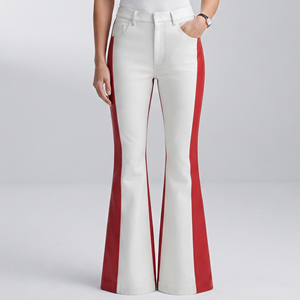 Custom Women Leather Flare <b>Leggings</b> Premium Women Leather <b>Flared</b> Pants Female Leather Flare Trouser With Pockets - Product Image 1