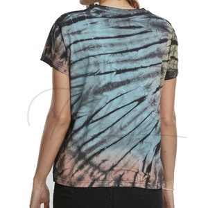 Camiseta Tie Dye de Alta Calidad para Mujer, Diseño Personalizado, Logotipo Personalizado, Ropa Urbana de Moda, Camiseta Tie Dye de Alta Calidad para Mujer - Product Image 5