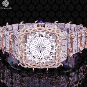 Reloj de Lujo para Mujer Charm Jewells, Caja Cuadrada de Acero Inoxidable de 38 mm, Cristal de Zafiro, Cierre de Mariposa, Cuarzo Analógico - Product Image 1