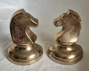 Sculpted Horse Shape Bookends, Decorative Horse Book Holder Set with Design for <b>Bookshelf</b> Library Office Study Room Desk Home - Product Image 1