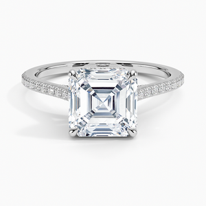 BOJ <b>Ring</b> 0125 Asscher Cut 925 Silver Luxe Dawn Prong Setting Solitaire <b>Diamond</b> <b>Ring</b> 2ct D Color VVS1 Moissanite GRA Certified - Product Image 1