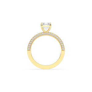 Bague solitaire en diamant de laboratoire HPHT CVD de qualité supérieure REYES en or jaune 14 carats, cadeau de mariage, bijoux minimalistes pour femmes - Product Image 5