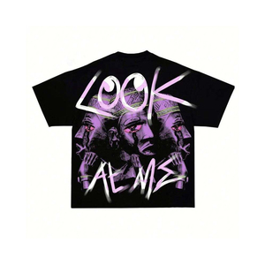 เสื้อยืดสตรีทแวร์ผู้ชายคุณภาพสูงสำหรับฤดูร้อน ระบายอากาศได้ดี ทรงโอเวอร์ไซส์ ผ้าถัก พิมพ์ลายดิจิทัล - Product Image 5