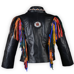 Men Cow Skin Suede Tassel Fringe <b>Leather</b> <b>Jacket</b> Turn-down Collar Breathable 240g Western Style Casual <b>Winter</b> Coat - Product Image 3
