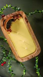 Cuenco Rectangular de Madera Hecho a Mano para Velas |   Recipiente de Madera Natural para Velas de Cera de Soja - Product Image 6