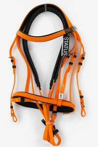 BLUHORSE BH-4043 Bridon de course Full Cob avec boucles en acier inoxydable, rênes à poignée en caoutchouc, matériau PVC 100% imperméable - Product Image 2