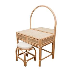 Bureau de maquillage en rotin naturel, vente en gros, prix bas, directement de l'usine au Vietnam, OEM ODM acceptés - Product Image 2