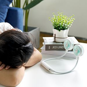 Ventilatori da Collo Ultra Silenziosi a Batteria da 2600mAh, 6 Velocità, Vento Potente, Portatili USB, con 3 Protezioni per le Dita - Product Image 6
