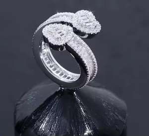 Anillo de Compromiso Personalizable de Plata 925 con Moissanita, Joyería Fina Clásica para Mujer en Ocasiones Especiales - Product Image 2