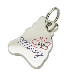 Etiqueta de identificación de perro de alta calidad, forma personalizada en blanco, etiquetas de acero inoxidable para mascotas, venta al por mayor - Product Image 3
