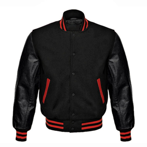 Custom Quality Letterman Varsity College Bomber <b>Jacket</b> Black Wool Hooded <b>Waterproof</b> Unisex All Sizes Available <b>Winter</b> Use - Product Image 1