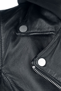 Veste de motard en cuir d'agneau noir véritable pour femme, veste de moto douce et confortable - Product Image 3