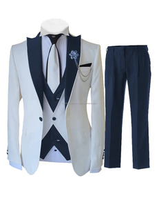 Derniers modèles de costumes pour hommes, veste noire brillante, pantalon, coupe ajustée, simple boutonnage, smoking de mariage pour les soirées de gala, nouveau modèle 3 pièces tendance - Product Image 2