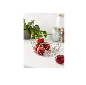 Panier à fruits en métal durable avec structure en fil robuste, parfait pour le comptoir de cuisine, idéal pour ranger les pommes et les bananes. - Product Image 1