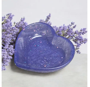 Modern crafts Purple <b>Epoxy</b> <b>Resin</b> Bowl With Wholesale Price Customised Heart Shape <b>table</b> Decoration Accessories - Product Image 2