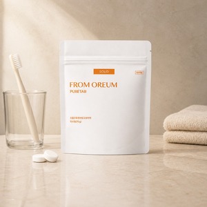 [FROM OREUM] Pasta de Dientes con Sabor a Mandarina de Jeju, Tabletas de Dentífrico Cítrico de Mandarina en Bolsa de Recarga Portátil para Viajes - Product Image 3
