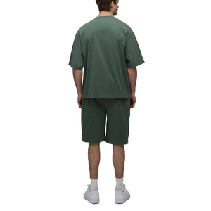 Men's Comfortable Cotton Summer Tracksuit Crew Neck T Shirt And Matching Shorts Casual Sportswear Two Piece <b>Set</b> - Product Image 5