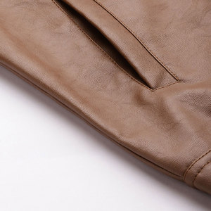 Veste en cuir de style vintage confortable à prix avantageux, qualité supérieure, cuir de vachette original 100% véritable, doublure en lin pour hommes - Product Image 4