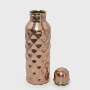 Bouteille d'eau en cuivre Tradition Choice au design vintage, grande capacité et écologique - Couleur unie pour la maison/les voyages - Product Image 4