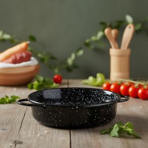 Mini casseruola nera macchiettata da 24 cm con manici per cuocere e servire - Product Image 3