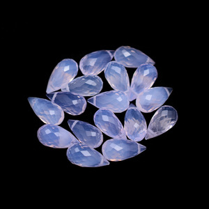 Cuentas facetadas de cuarzo lavanda AAA de 6x12 mm, cuentas briolette en forma de lágrima, piedras preciosas semipreciosas naturales de escorolita, cuentas sueltas para joyería. - Product Image 2