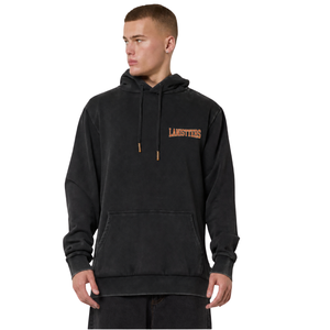 Sweat à capuche personnalisé pour homme, coupe classique, avec cordon de serrage, poche kangourou, impression de texte avant et arrière, streetwear, 100% coton molletonné - Product Image 1