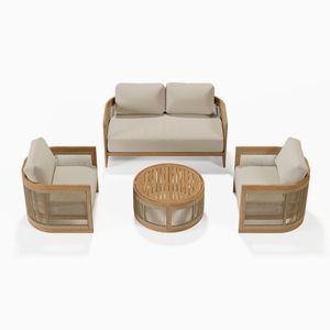 Juego de Sofás de Teca de Lujo para Exteriores, Muebles de Patio de Madera Sólida, Resistentes a la Intemperie, Proveedor de Indonesia - Product Image 2