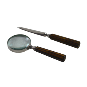 Loupe avec coupe-papier et manche en bois pour la maison, le bureau, la lecture de livres, la lecture de cartes, les guides nautiques et les objets de collection - Product Image 6