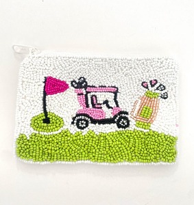 Pochette zippée perlée faite main de qualité export 2025 personnalisable pour femme, avec slogan brodé coloré, pour ranger les pièces de monnaie, idéale pour les cadeaux - Product Image 3